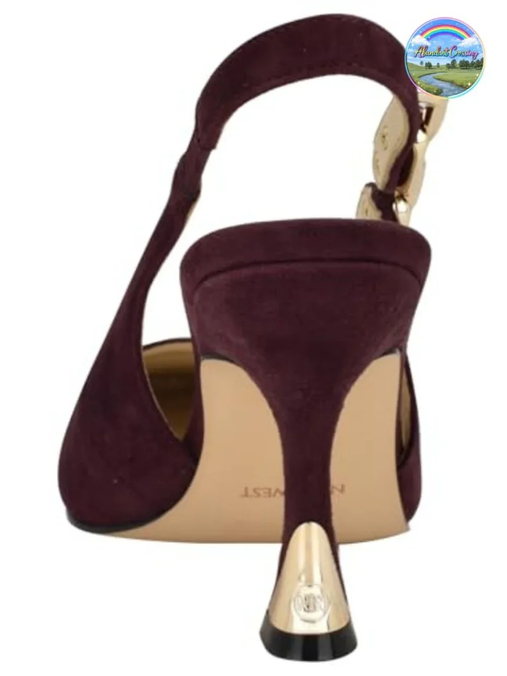 Nine West Veroni Suede Slingback Pumps Pointed Toe Stiletto